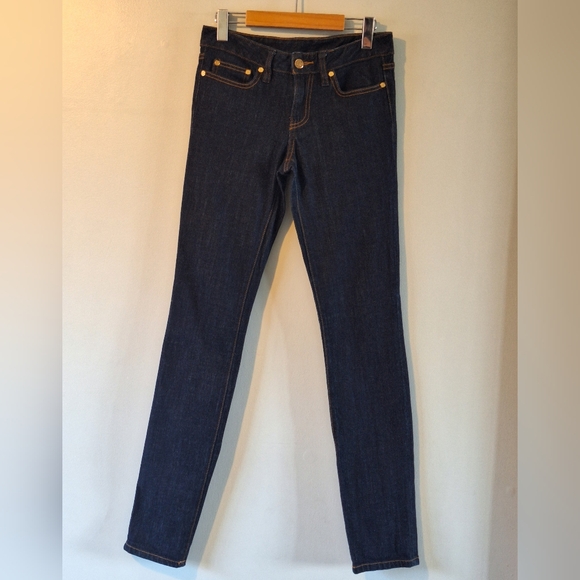 Tory Burch Super Skinny Dark Wash 26 - Picture 1 of 9